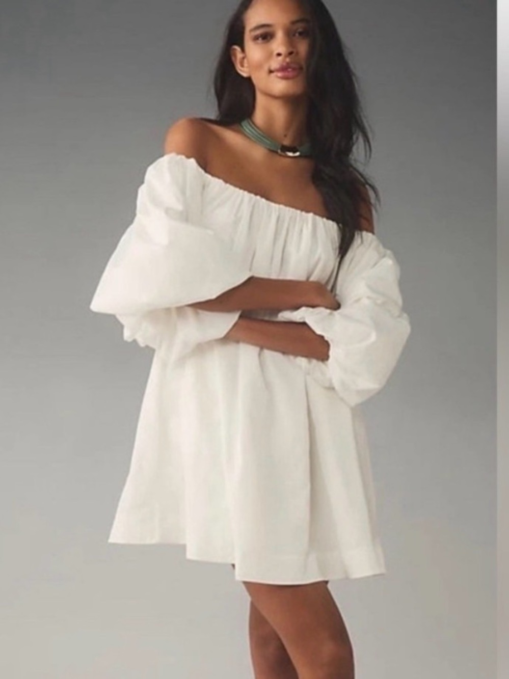 Mare Mare Anthropologie white off the shoulder mini dress